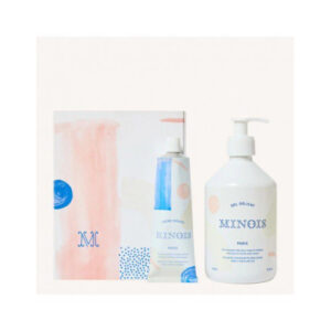 Подарунковий набір в коробці (гель для тіла та волосся 500мл, крем 100мл) Minois Paris Les Essentiels Gift Box