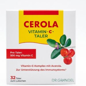 Комплекс вітаміну C з ацеролою (500 мг вітаміну C на талер) Dr Grandel Cerola Vitamin-C-Taler 32 stuck