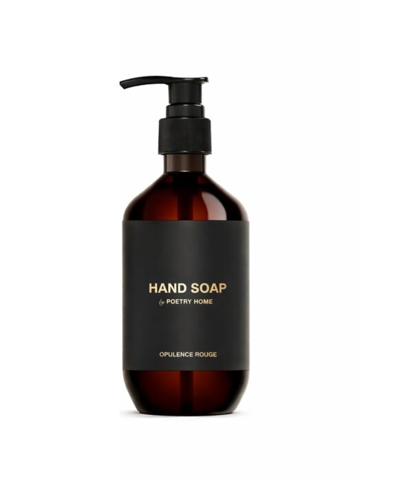 Рідке парфумоване мило з ароматом амбри, бергамоту, бобів тонка, пачулі, мадагаскарської ванілі  POETRY HOME Opulence Rouge Hand Soap 300ml