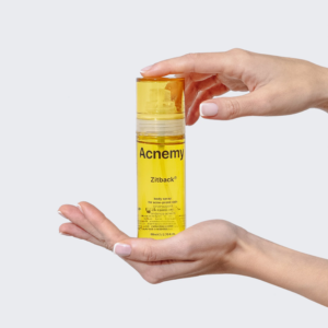 Спрей для проблемної шкіри тіла з акне з BHA і AHA кислотами та лимонною водою Acnemy Zitback body spray for acne-prone skin 80ml
