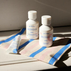 Подарунковий набір у текстильній косметичці (гель 100мл, крем 30мл, лосьйон 100мл) Minois Paris Les Essentiels