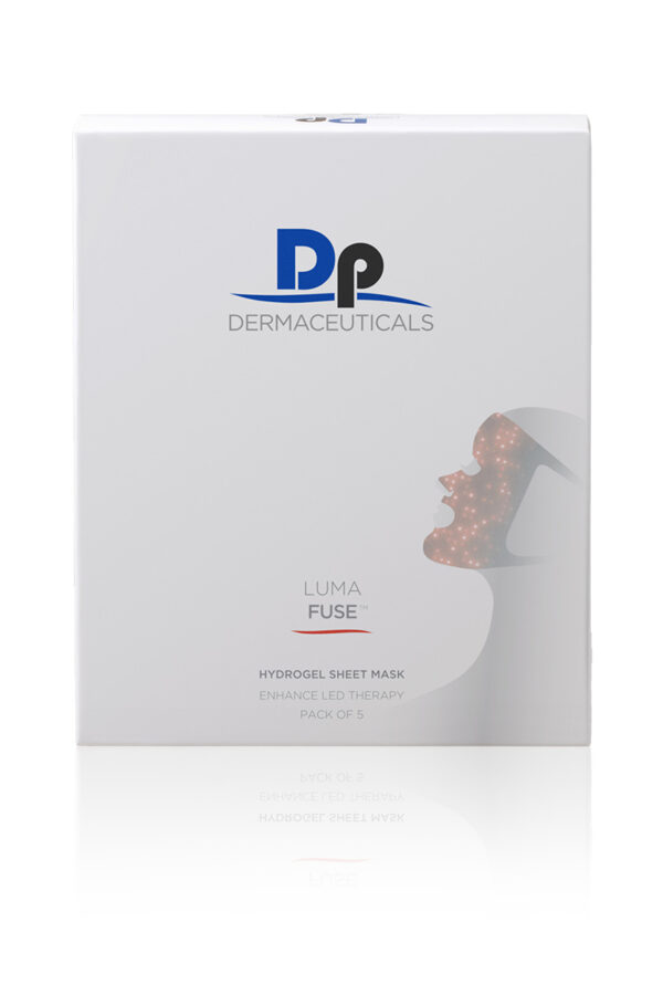 Гідрогелева маска для обличчя або декольте з ніацинамідом, екстрактом листя Camellia Sinensis, кореня солодки Dermaceuticals Luma Fuse Hydrogel Sheet Mask