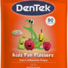 Флоси дитячі з тримачами, дикий фрукт DenTek Kids Fun Flossers 90шт