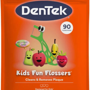 Флоси дитячі з тримачами, дикий фрукт DenTek Kids Fun Flossers 90шт