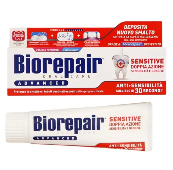 Зубна паста Позбавлення чутливості подвійна дія Biorepair Advanced Sensitive Doppia Azione 75ml