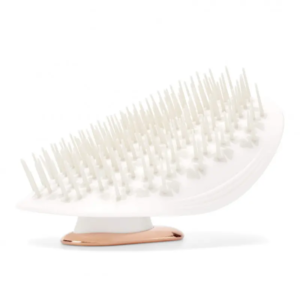 Масажна щітка для делікатного розчісування волосся біла MANTA Brush White/Rose Gold